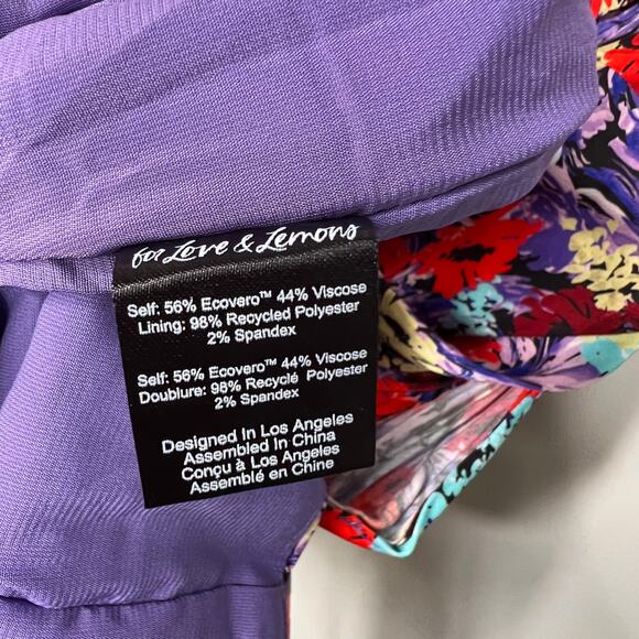 For Love And Lemons Floral Mini Dress - Multicolor - Picture 6 of 7